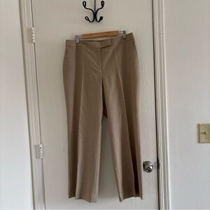 NWT Ann Taylor LOFT Laura Dress Pants Women’s 14P Petite Tan Wool Blend Slack